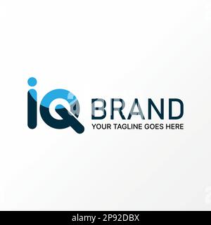 Logo Design Grafikkonzept Creative Premium Vektormaterial einzigartiges Wort IQ sans serifenförmig Kreis Punkt Tech Schriftart Erstmaliges Monogramm Internet Stock Vektor