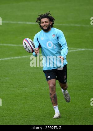 Twickenham Stadium, England, Großbritannien. 10. März 2023. Lewis Ludlow während des England-Rugby-Trainings, während sie sich darauf vorbereiten, im Guinness Six Nations-Spiel am 11. März im Twickenham Stadium gegen Frankreich anzutreten: Anerkennung: Ashley Western/Alamy Live News Stockfoto