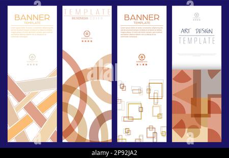 Geometrische Zusammensetzung. Eine Reihe von Vorlagen für Poster, Poster, Cover, Postkarten, Visitenkarten. Minimalistischer Style für kreative Ideen und kreative Ideen Stock Vektor