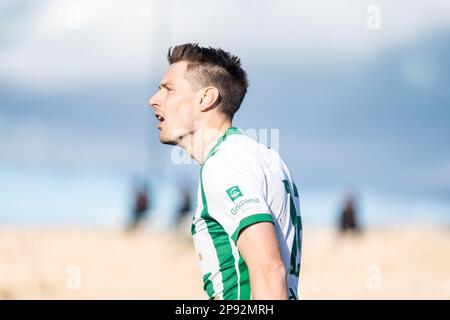 La Nucia, Spanien – 16. Januar 2023. Ferencvaros Mittelfeldspieler Kristoffer Zachariassen während der Club-freundlichen Ferencvaros gegen Viktoria Plzen (0-0). Stockfoto