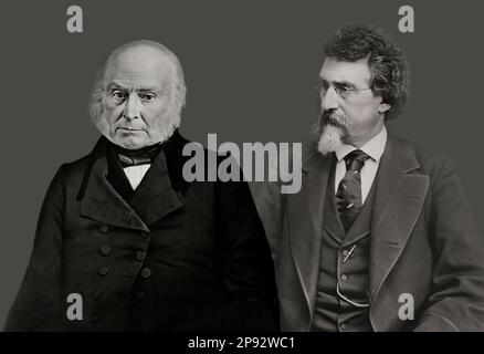 Mathew B. Brady, 1823-1896, amerikanischer Fotograf, Brady Porträtfoto von John Quincy Adams, 6. US-Präsident, digital verändert Stockfoto