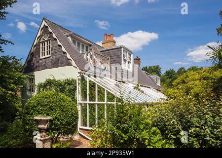 England, East Sussex, Lewes, Rodmell Village, Monk's House, das ehemalige Zuhause von Virginia Woolf und ihrem Ehemann Leonard Woolf Stockfoto