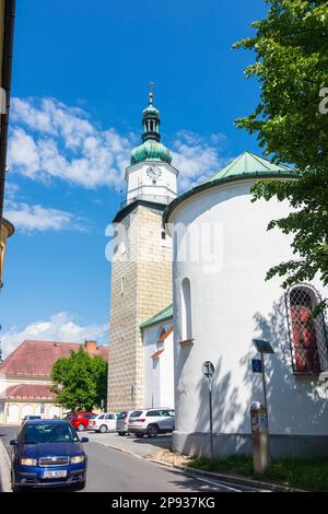 Bruntal (Freudenthal), Mariä-Himmelskirche in Mürskoslezsky, Mährisch-Schlesische Region, Tschechisch Stockfoto