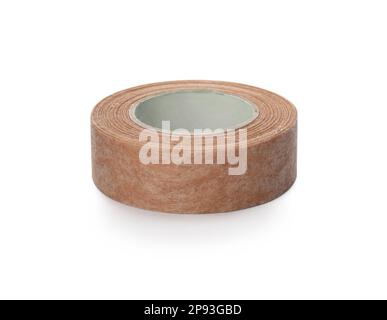 Medizinische Pflasterrolle auf weiß isoliert Stockfoto