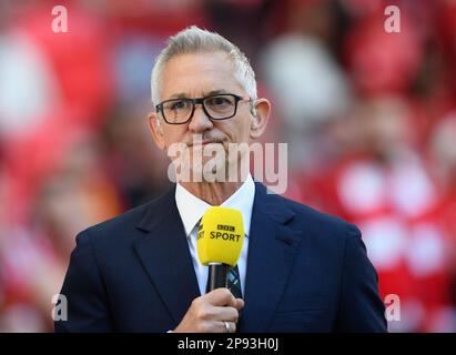 GARY LINEKER TRITT ALS MODERATOR DES SPIELS DES TAGES AM 16. April 2022 IN DEN RUHESTAND – Manchester City gegen Liverpool – FA Cup Halbfinale. Gutschrift: Mark Pain / Stockfoto