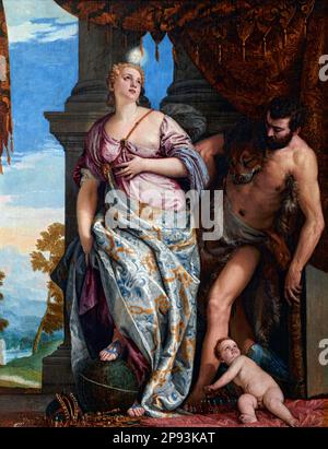 Allegory of Wisdom and Strengght von Paolo Veronese (1528–1588), OIL on Canvas, c. 1565 Stockfoto