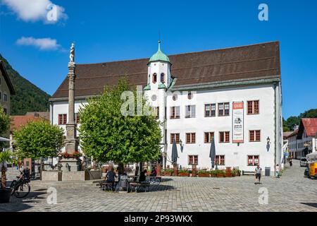 Stadtschloss am Marienplatz von Immenstadt im Allgäu, Bayern, Deutschland Stockfoto