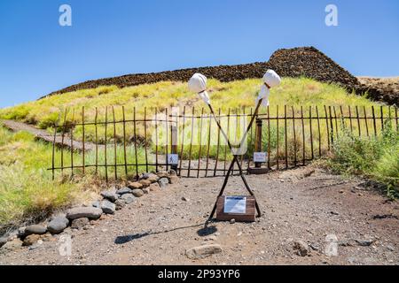 PU'ukohola Heiau, Big Island, Hawaii, USA, Polynesien, Ozeanien Stockfoto