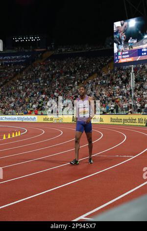 Zharnel HUGHES 100m Silbermedaille bei der europäischen Leichtathletik-Meisterschaft 2022 Stockfoto