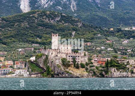 Burg Scaligero, Castello Scaligero, Baujahr 1620, Malcesine, Gardasee, Italien, Europa Stockfoto