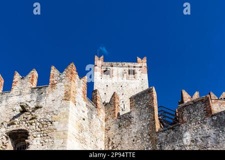 Burg Scaligero, Castello Scaligero, Baujahr 1620, Malcesine, Gardasee, Italien, Europa Stockfoto