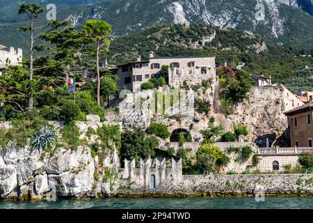 Burg Scaligero, Castello Scaligero, Baujahr 1620, Malcesine, Gardasee, Italien, Europa Stockfoto