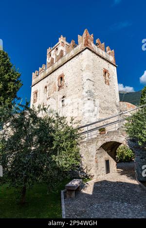 Turm, Schloss Scaligero, Castello Scaligero, erbaut 1620, Malcesine, Gardasee, Italien, Europa Stockfoto