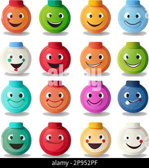 Legen Sie die Vektordarstellung des Konzepts „Abfall reduzieren“ fest, um Weiß zu isolieren Stock Vektor