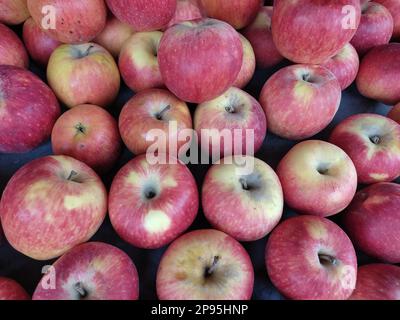Rote Äpfel Hintergrund Stockfoto