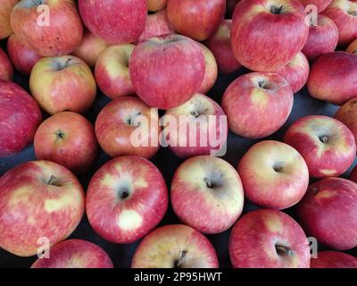 Rote Äpfel Hintergrund Stockfoto