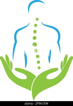 Chiropraktiker, Orthopädie, Massage, Logo, Icon Stock Vektor