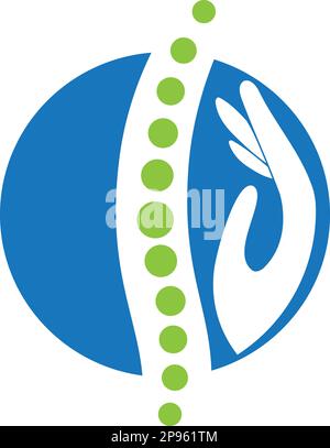 Chiropraktiker, Orthopädie, Massage, Logo, Icon Stock Vektor