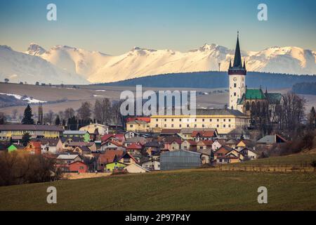 Spissky Stvrtok ist ein Dorf und eine Gemeinde im Bezirk Levoca in der Region Presov im Mittleren Osten der Slowakei. Stockfoto