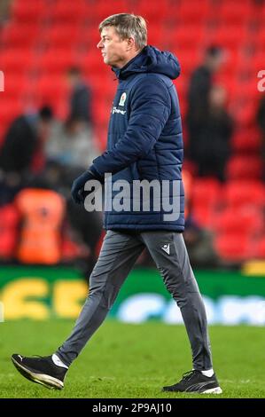 Während des Sky Bet Championship-Spiels Stoke City gegen Blackburn Rovers im bet365 Stadium, Stoke-on-Trent, Großbritannien, 10. März 2023 (Foto: Ben Roberts/News Images) Stockfoto