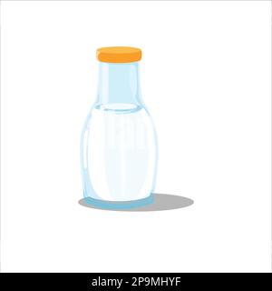 Vektor für Wasserglasflaschen. Stock Vektor