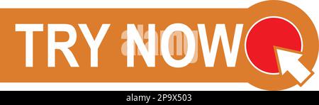 Versuchen Sie es mit dem Symboldesign für Schaltflächen Stock Vektor