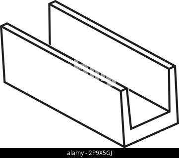 Metallurgischer Stahlstrahl, Symbolsymbol Vektor, Abbildung Stock Vektor