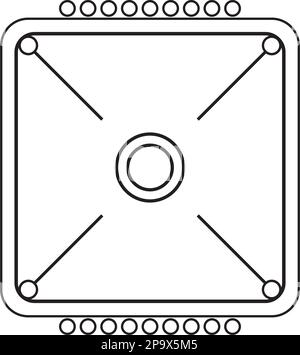 carrom Table Symbol Vektordarstellung Symboldesign Stock Vektor