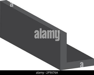 Metallurgischer Stahlstrahl, Symbolsymbol Vektor, Abbildung Stock Vektor