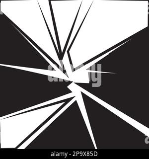 Design mit zerbrochenen Symbolen für Spiegelsymbole und Vektordarstellungen Stock Vektor
