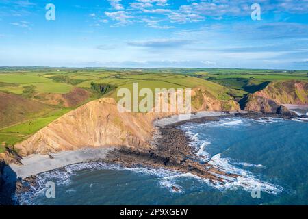 Hartland Quay, Devon, England, Vereinigtes Königreich, Europa Stockfoto