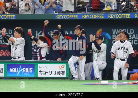 Tokio, Japan. 11. März 2023. Japan Team Group (JPN) Baseball : 2023 World Baseball Classic First Round Pool B Spiel zwischen der Tschechischen Republik und Japan im Tokyo Dome in Tokio, Japan . Kredit: CTK Photo/AFLO/Alamy Live News Stockfoto