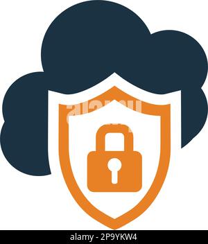 Sicherheit, Symbol für Cloud-Schutz. Schönes Design und vollständig editierbare Vektor für den kommerziellen Einsatz, gedruckte Dateien und Präsentationen, Werbematerialien Stock Vektor