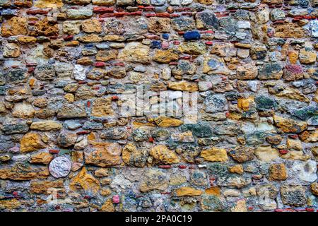 Maurertechnik der Antike, Schloss Lissabon, Portugal Stockfoto