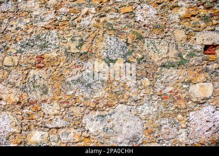 Maurertechnik der Antike, Schloss Lissabon, Portugal Stockfoto