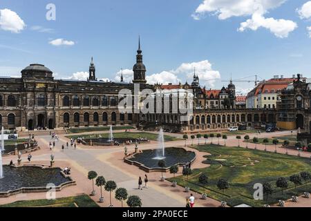 DRESDEN, DEUTSCHLAND. 27. Juli 2020. Architektonische Aussenansicht des Dresdner Zwinger. Kredit: Ant Palmer/Alamy Stockfoto