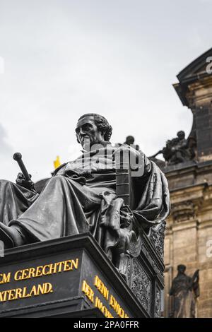 DRESDEN, DEUTSCHLAND. 27. Juli 2020. Friedrich-August-Statue in Dresden. Kredit: Ant Palmer/Alamy Stockfoto