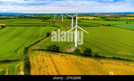 Trimdon Grange Windfarm Stockfoto