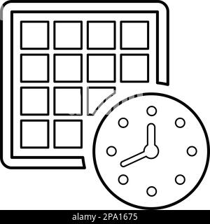 Terminplan, Symbol „Termin“. Vollständig bearbeitbare Vektor-EPS für gedruckte Materialien und Infografiken, Web oder jede Art von Konstruktionsprojekt. Stock Vektor