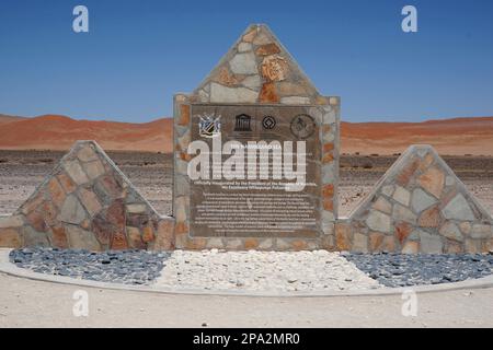 Namib Sand Sea UNESCO-Weltkulturerbe, Sossusvlei, Namib, Namib-Naukluft-Nationalpark, Namib-Dünenmeer, Namibia Stockfoto