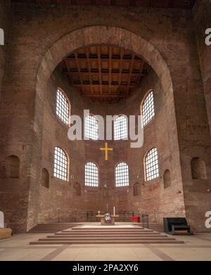 Aula Palatina (Konstantinbasilika) Interior - Trier, Deutschland Stockfoto