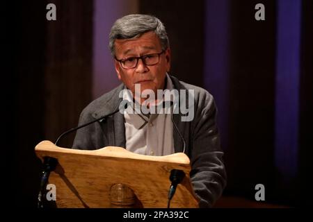 Nicht exklusiv: 10. März 2023, Mexiko-Stadt, Mexiko: Leiter der Delegation der Nationalen Befreiungsarmee von Kolumbien, Pablo Beltran, im clos Stockfoto