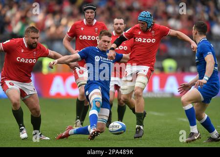 Rom, Italia. 11. März 2023. Federico Ruzza von Italien während des sechs-Nationen-Rugbyspiels zwischen Italien und Wales im Stadio Olimpico in Rom am 11. März 2023. Foto: Antonietta Baldassarre/Insidefoto Credit: Insidefoto di andrea staccioli/Alamy Live News Stockfoto