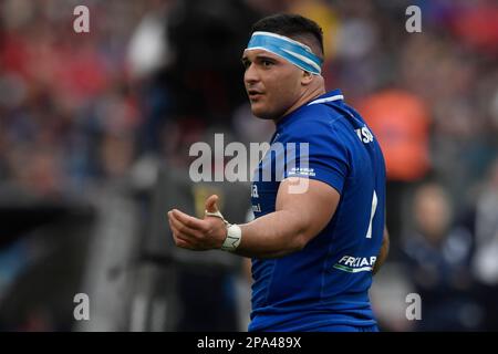 Rom, Italia. 11. März 2023. Danilo Fischetti von Italien während des sechs-Nationen-Rugby-Spiels zwischen Italien und Wales im Stadio Olimpico in Rom am 11. März 2023. Foto: Antonietta Baldassarre/Insidefoto Credit: Insidefoto di andrea staccioli/Alamy Live News Stockfoto