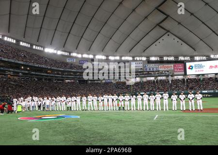 Tokio, Japan. 11. März 2023. Japan Team Group (JPN) Baseball : 2023 World Baseball Classic First Round Pool B Spiel zwischen der Tschechischen Republik und Japan im Tokyo Dome in Tokio, Japan . Kredit: CTK Photo/AFLO/Alamy Live News Stockfoto