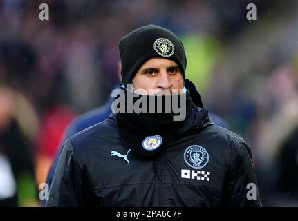 Kyle Walker von Manchester City vor dem Spiel der Premier League im Selhurst Park, London. Foto: Samstag, 11. März 2023. Stockfoto