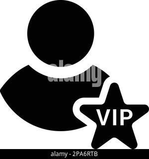 Symbol für VIP-Benutzer zur Verwendung in mobilen Apps, Printmedien und Webdesign oder anderen Designprojekten. Stock Vektor