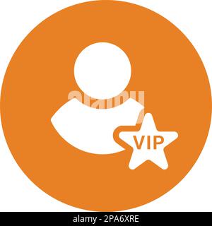 Symbol für VIP-Benutzer zur Verwendung in mobilen Apps, Printmedien und Webdesign oder anderen Designprojekten. Stock Vektor