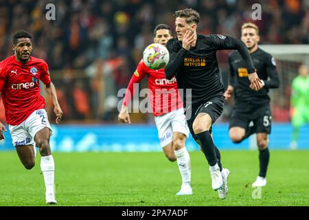 ISTANBUL, TURKIYE - 11. MÄRZ: Nicolo Zaniolo von Galatasaray während des türkischen Super Lig Match zwischen Galatasaray und Kasimpasa am Nef Stadyumu am 11. März 2023 in Istanbul, Turkiye (Foto: /Orange Pictures) Stockfoto