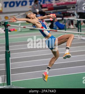 Angelina Topic von Serbien im High-Jump-Finale der Frauen bei der Europameisterschaft der Leichtathletik in der Ataköy Athletics Arena in Istanbul Stockfoto